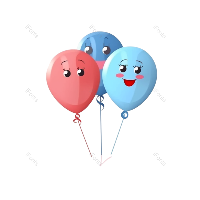 形状图片,童年元素,笑脸PNG,派对免抠素材